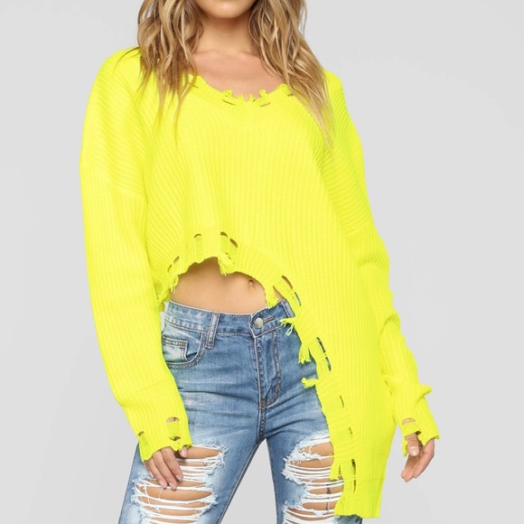 Fashion Nova Sweaters - Fashion Nova Neon Sweater